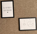 Deaf Art Print Set – 2 Minimalist Sign Language & Deaf Culture Prints