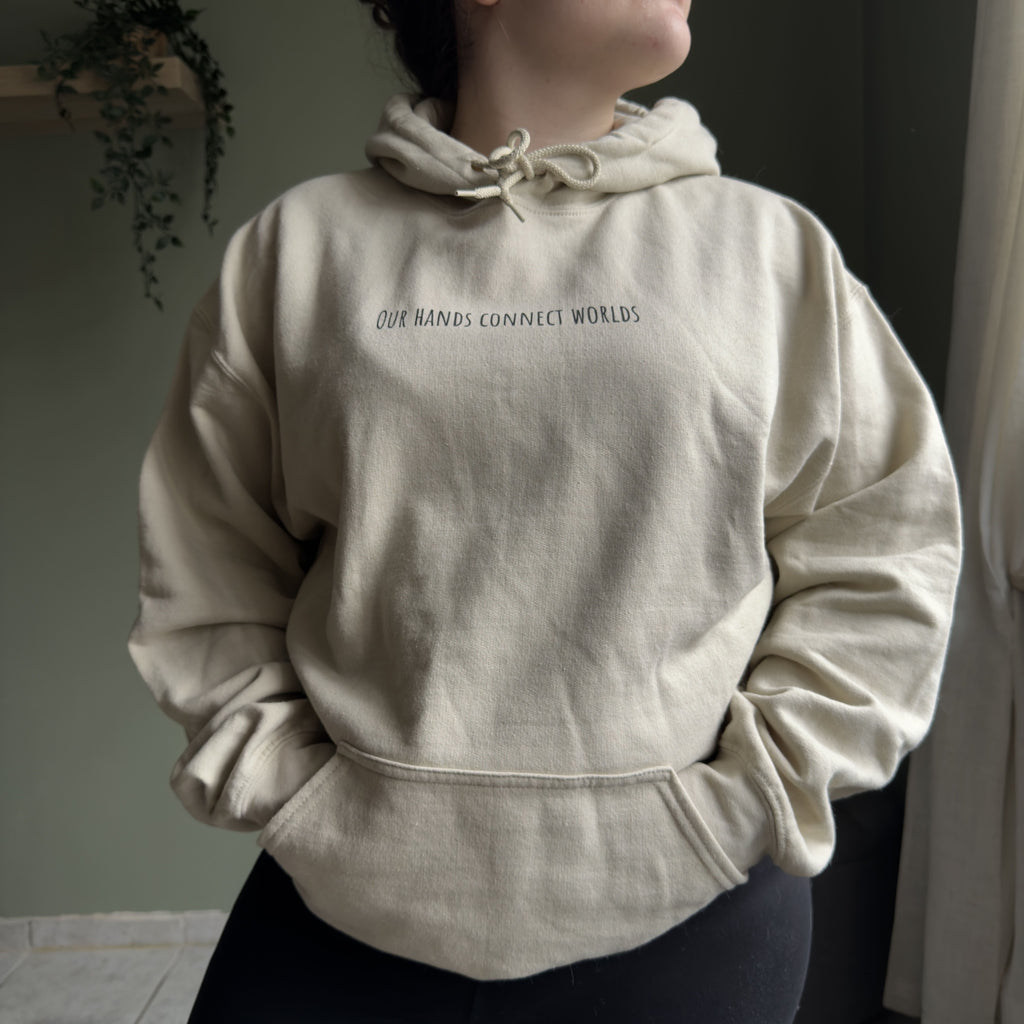 Our Hands Connect Worlds – Unisex Hoodie